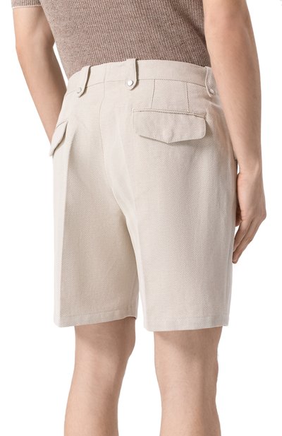 Шорты из хлопка и льна BRUNELLO CUCINELLI, арт. MR471U0055, фото 4
