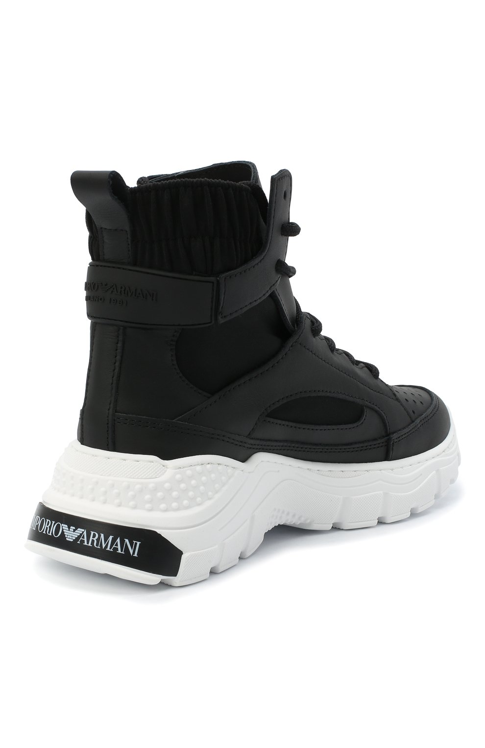 Высокие кожаные кроссовки EMPORIO ARMANI, арт. XYZ002/X0I39/35-40, фото 3