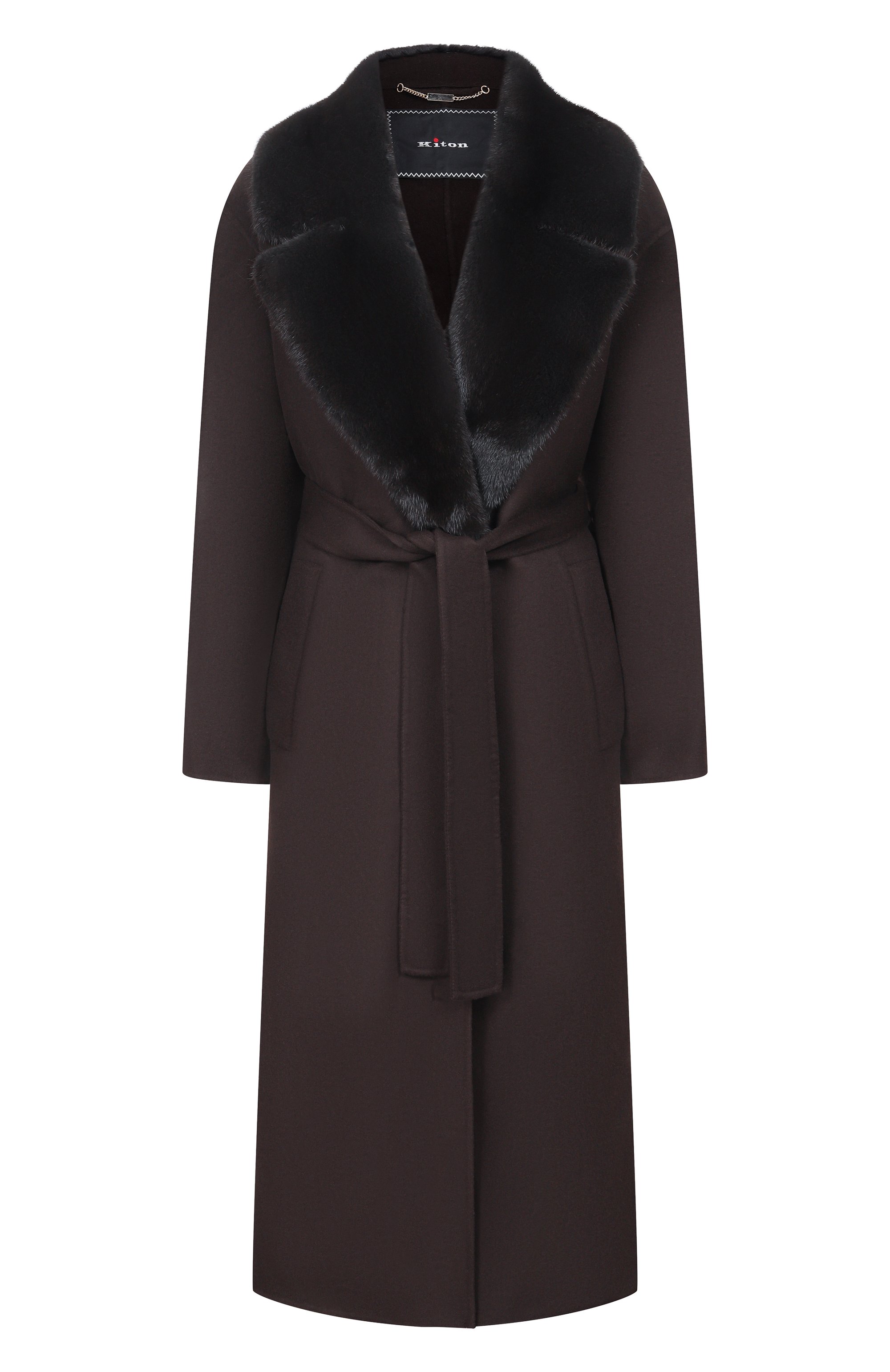 Кашемировое пальто с отделкой из норки KITON, арт. D62682K05I38, фото 1