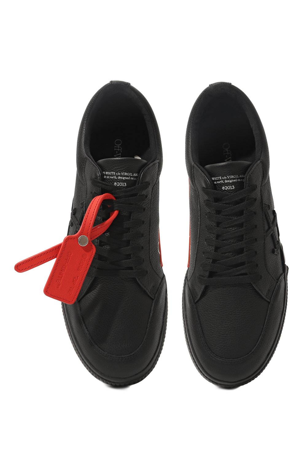 Кожаные кеды low vulcanized OFF-WHITE, арт. 0MIA085C99LEA0021010BLACK, фото 6