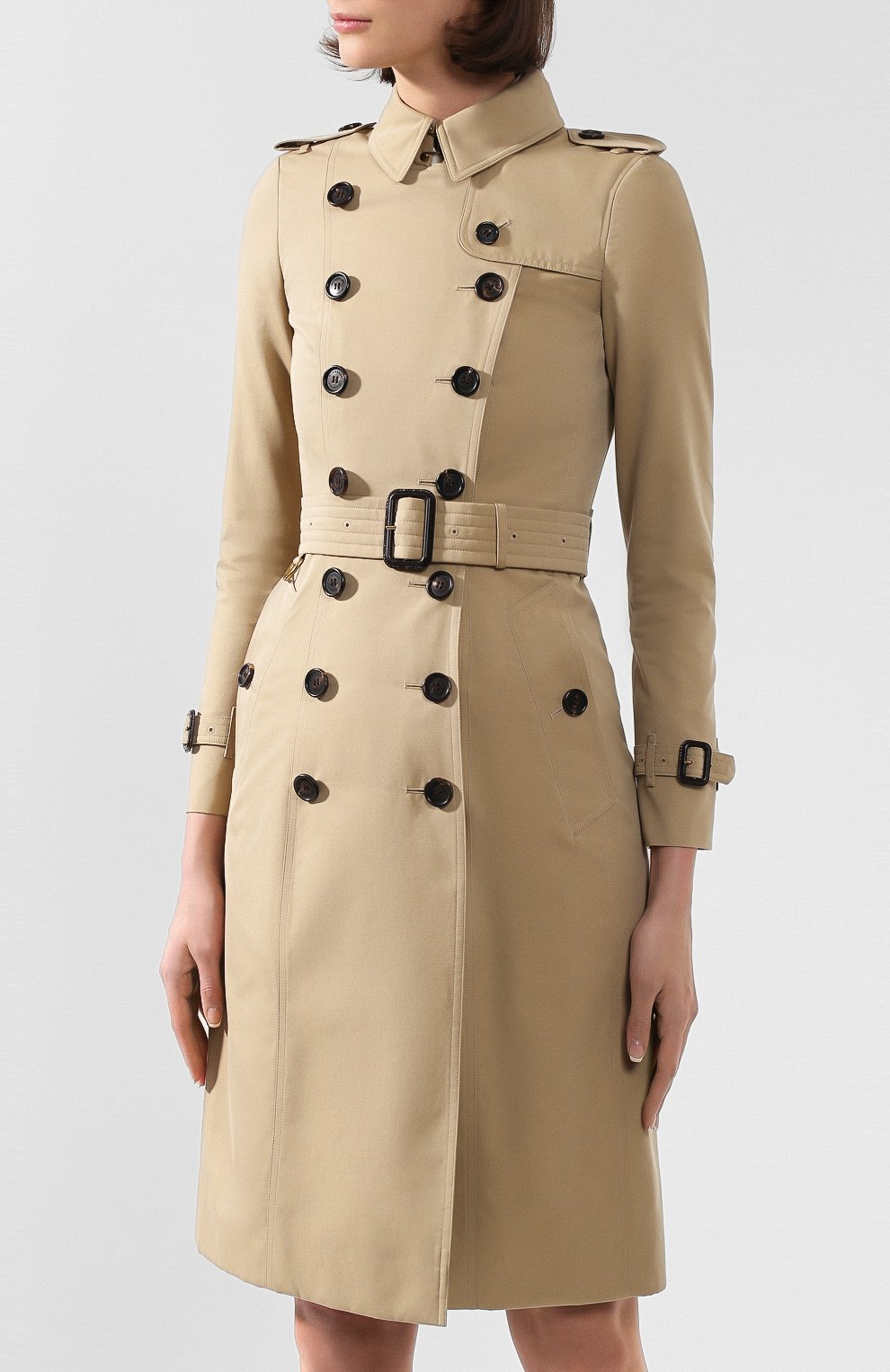 Хлопковый тренч chelsea BURBERRY бежевого цвета по цене 232500 руб., арт. 4013322, фото 3 Хлопковый тренч chelsea BURBERRY, арт. 4013322, фото 3