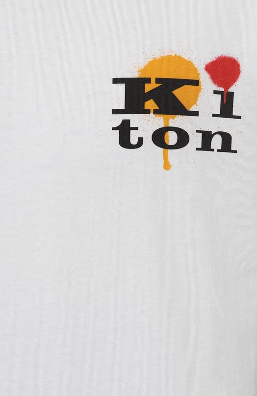 Хлопковая футболка Kiton UMK0362 Белый  UMK0362 Фото 5