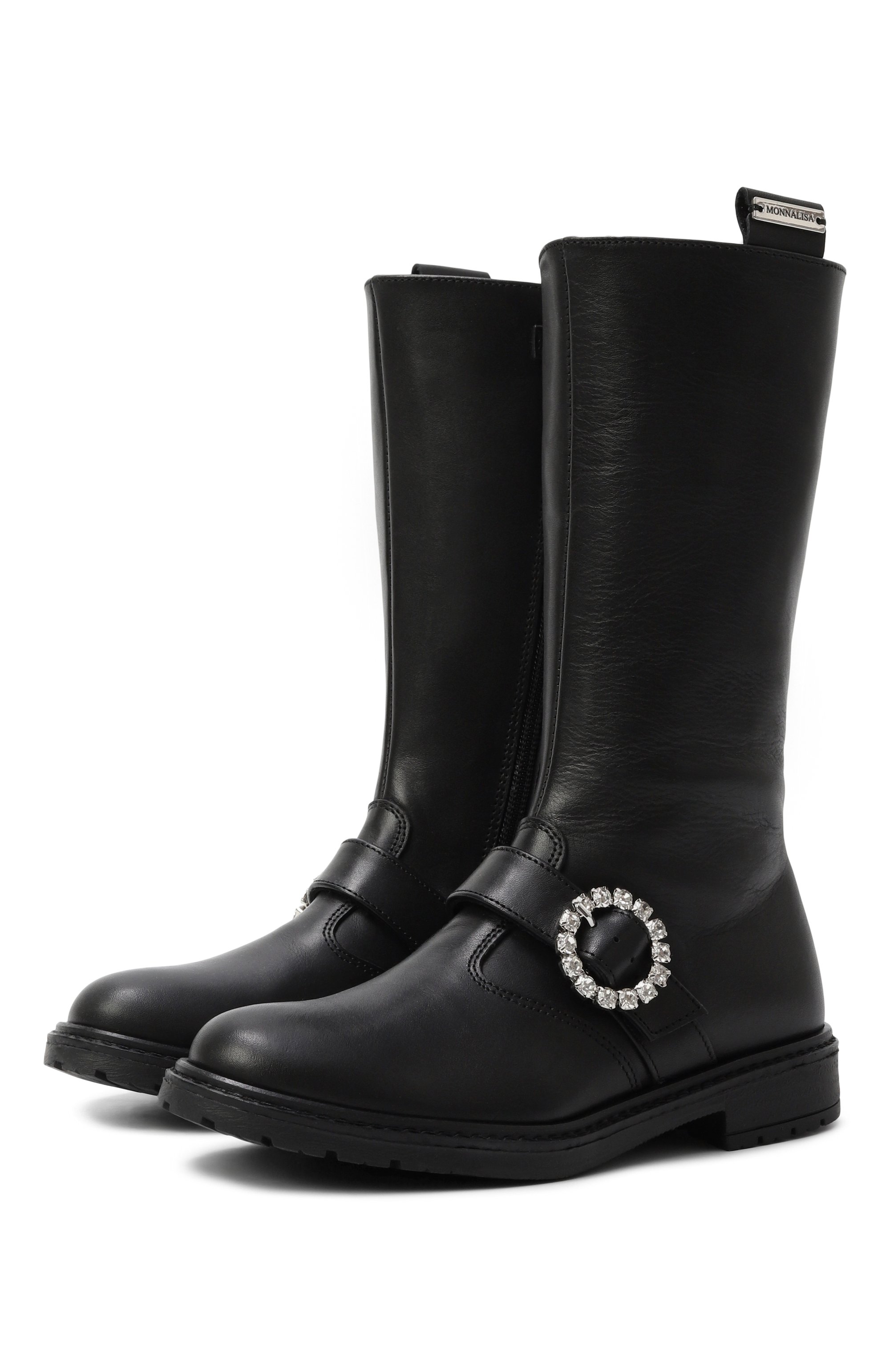 Кожаные сапоги MONNALISA, арт. 87F007, фото 1