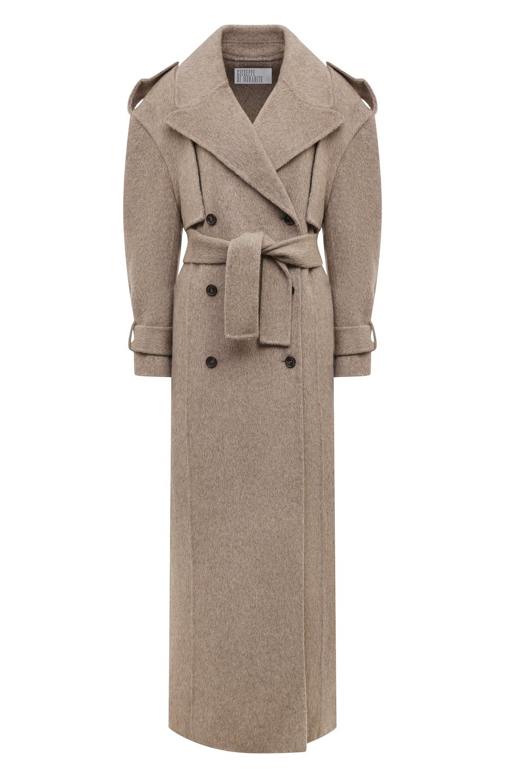 Шерстяное пальто GIUSEPPE DI MORABITO светло-коричневого цвета по цене 189500 руб., арт. 03FWC0050 03368, фото 1 Шерстяное пальто GIUSEPPE DI MORABITO, арт. 03FWC0050 03368, фото 1