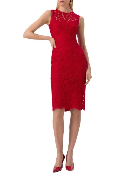 Платье из хлопка и вискозы DOLCE & GABBANA, арт. F6TJTT/HLMII, фото 3