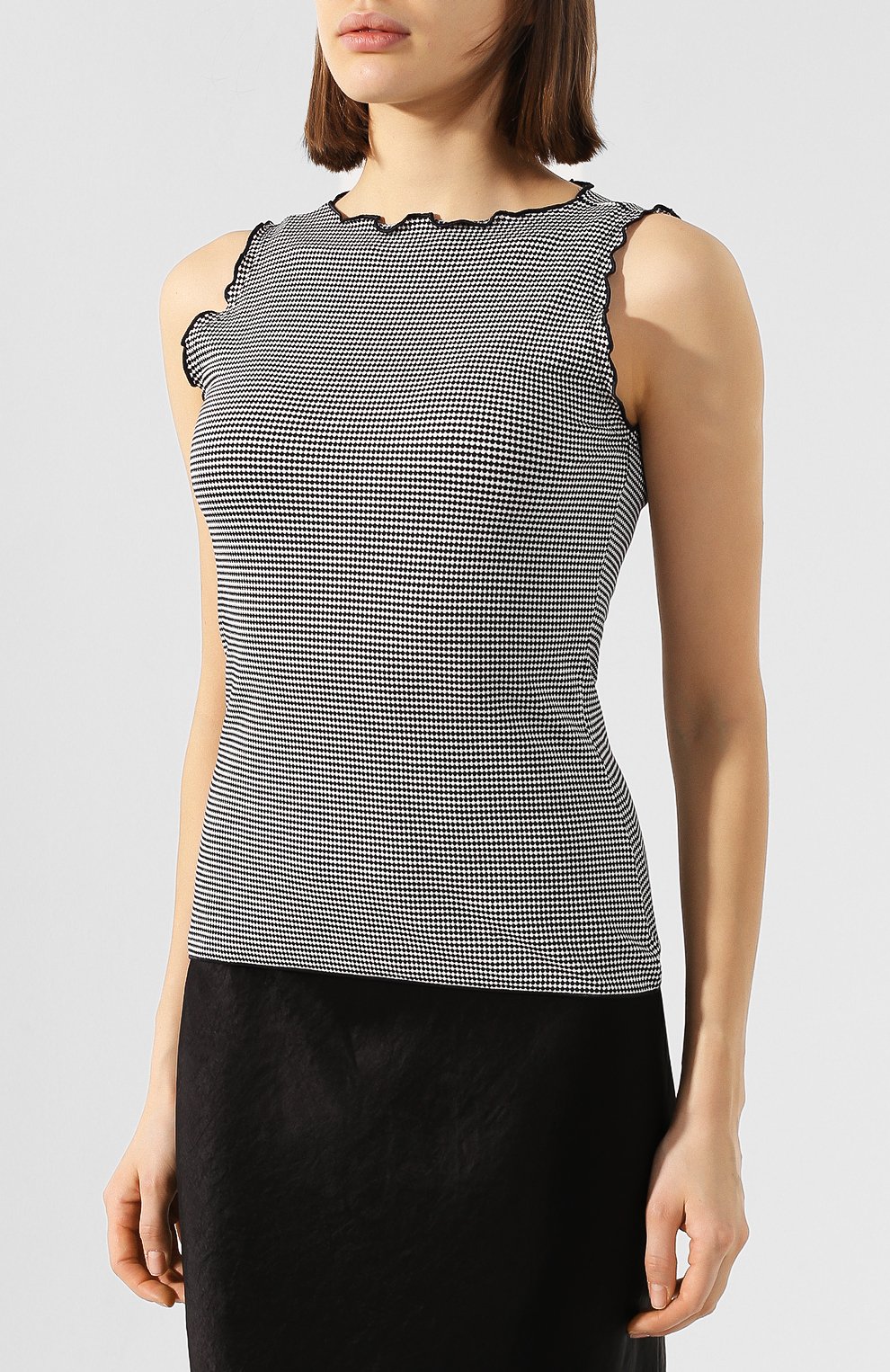 Топ из вискозы EMPORIO ARMANI синего цвета по цене 16900 руб., арт. 3H2K8D/2JL9Z, фото 3 Топ из вискозы EMPORIO ARMANI, арт. 3H2K8D/2JL9Z, фото 3