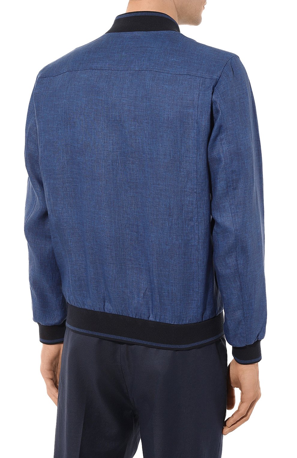 Льняной бомбер ZILLI синего цвета по цене 245000 руб., арт. MF0-84060-G13711/0001, фото 4 Льняной бомбер ZILLI, арт. MF0-84060-G13711/0001, фото 4