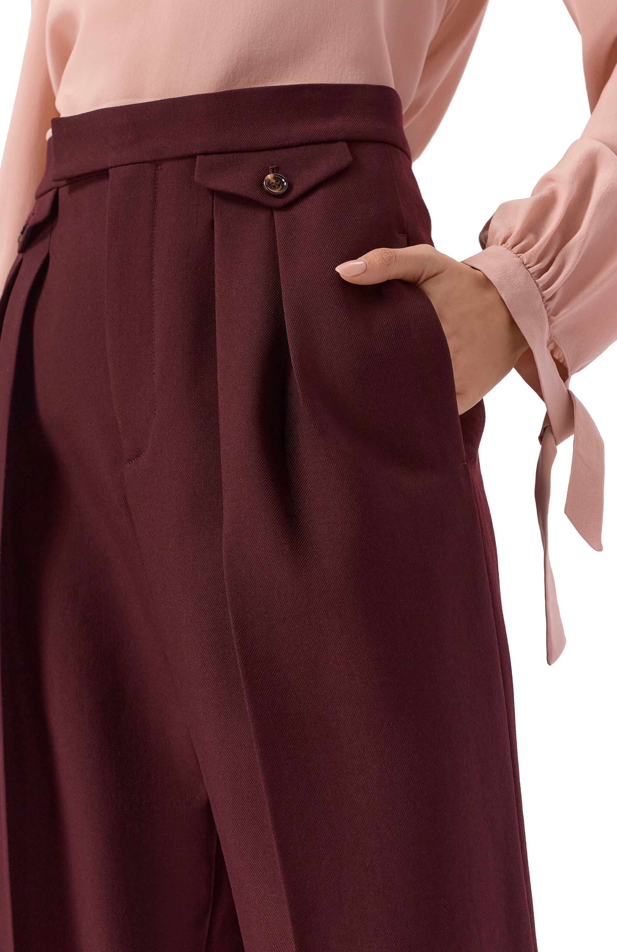 Шерстяные брюки CHLOÉ, арт. CH26SPA06164, фото 5