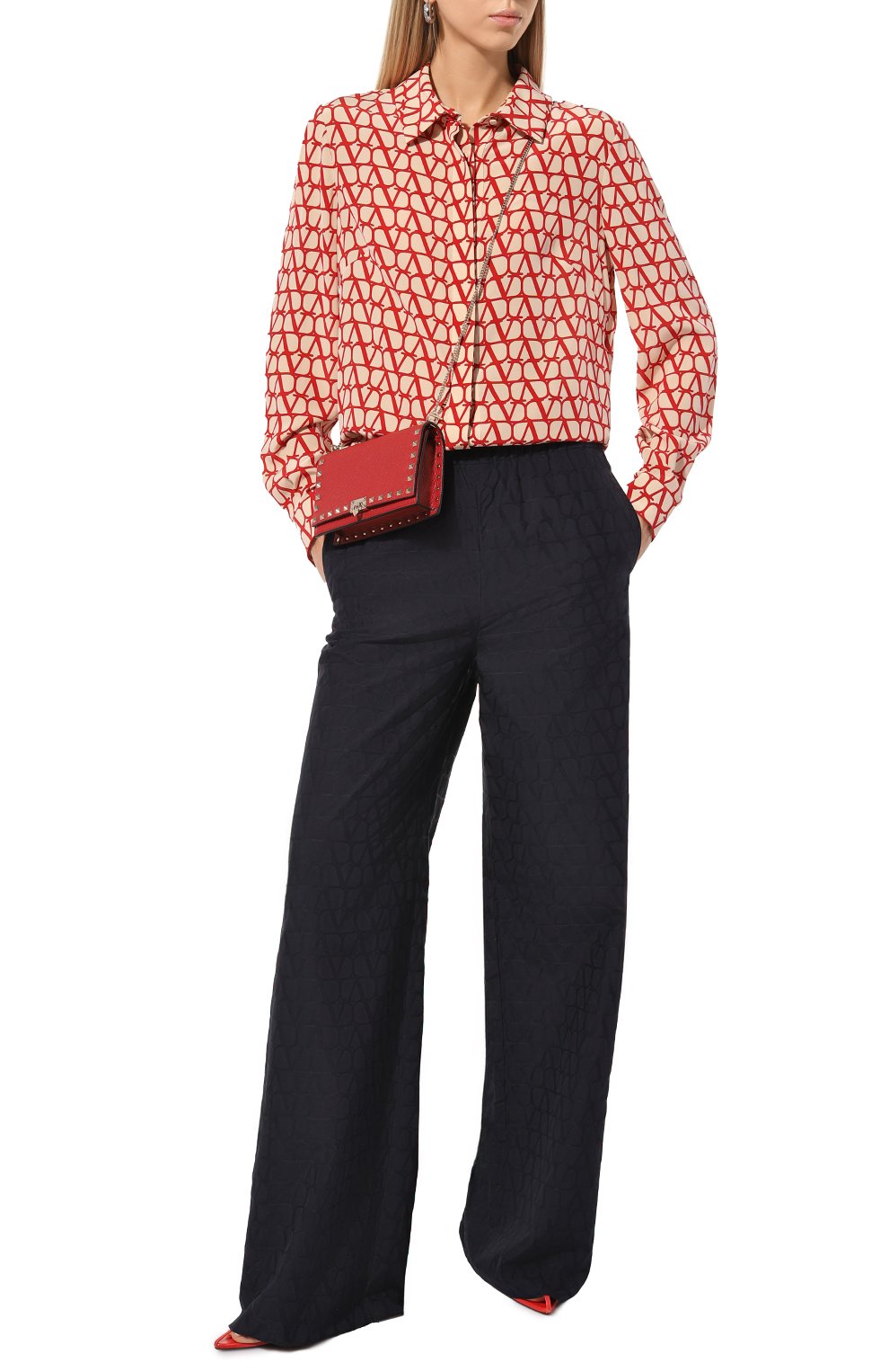 Хлопковые брюки VALENTINO, арт. 5B3RB4558H0, фото 2