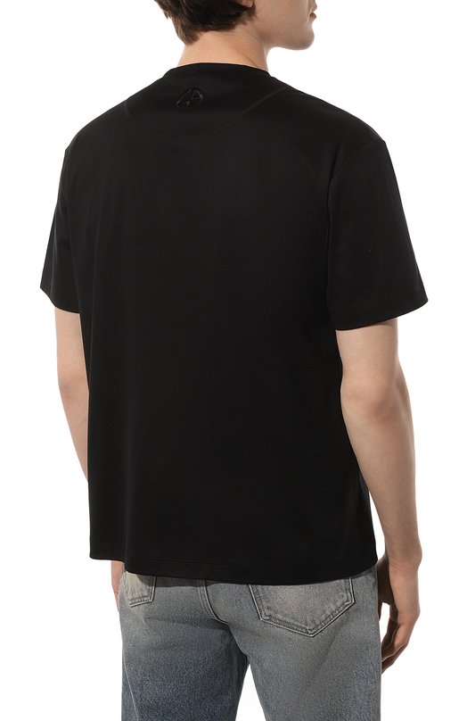 Хлопковая футболка Giorgio Armani 3RSM74/SJXDZ Чёрный  3RSM74/SJXDZ Фото 4