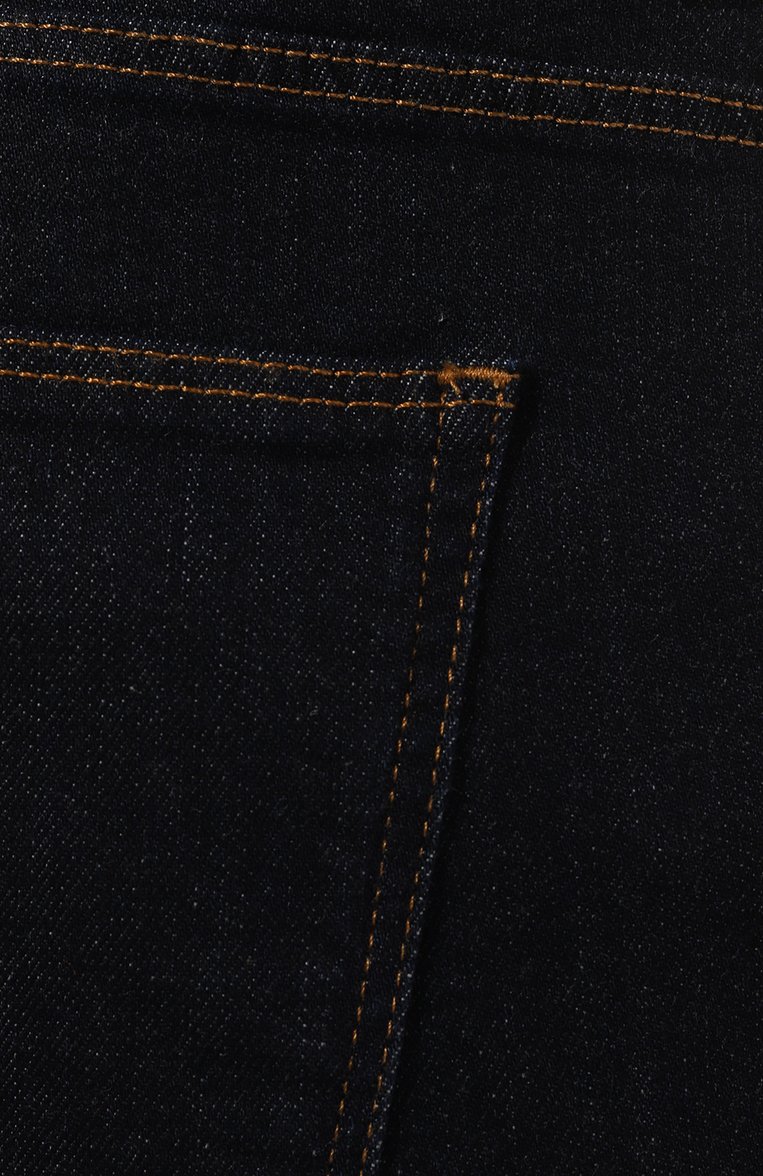 Мужские джинсы GIORGIO ARMANI темно-синего цвета, арт. GM000250/AF11908 | Фото 5 (Материал внешний: Хлопок, Деним; Длина (брюки, джинсы): Стандартные; Кросс-КТ: Деним; Силуэт М (брюки): Прямые; Стили: Классический; Автоматизация ТО: Проставлено; Детали: Без декора; Автоматизация состава: Проставлено)