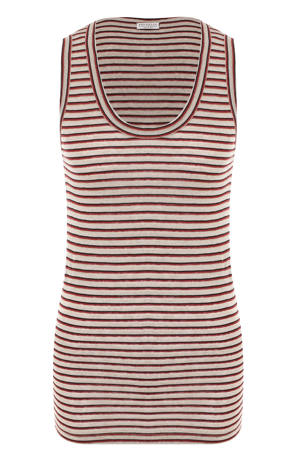 Топ из смеси льна и хлопка BRUNELLO CUCINELLI, арт. MH922BY320, фото 1