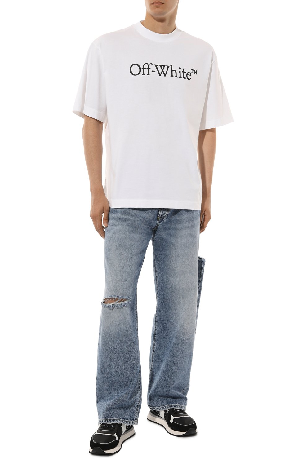 Хлопковая футболка OFF-WHITE, арт. 0MAA120C99JER008, фото 2