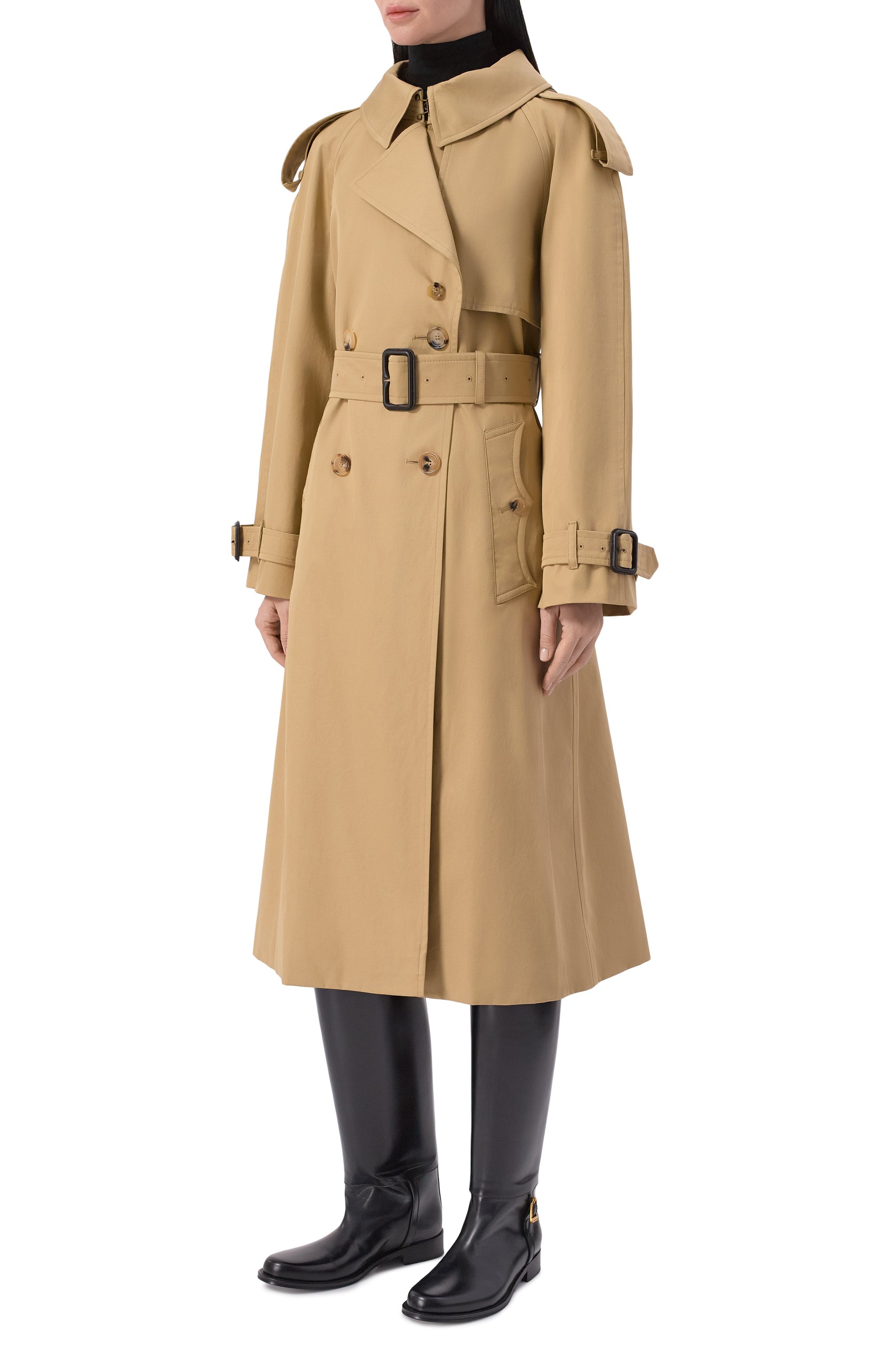 Хлопковый тренч BURBERRY, арт. 8118541, фото 3