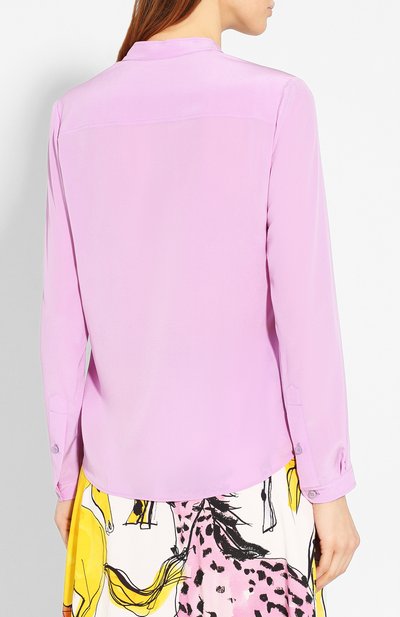 Шелковая блузка STELLA MCCARTNEY сиреневого цвета по цене 58600 руб., арт. 531885/SY206, фото 4 Шелковая блузка STELLA MCCARTNEY, арт. 531885/SY206, фото 4