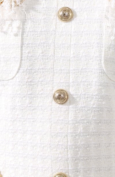 Платье BALMAIN белого цвета по цене 334000 руб., арт. TF16270/C229, фото 5 Платье BALMAIN, арт. TF16270/C229, фото 5