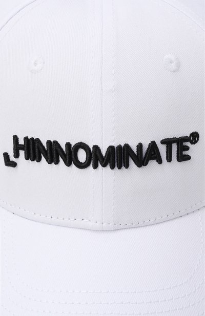 Хлопковая бейсболка HINNOMINATE белого цвета по цене 6905 руб., арт. HMACW00210, фото 3 Хлопковая бейсболка HINNOMINATE, арт. HMACW00210, фото 3