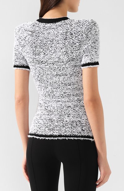 Топ из смеси хлопка и вискозы BALMAIN, арт. RF10626/K296, фото 4