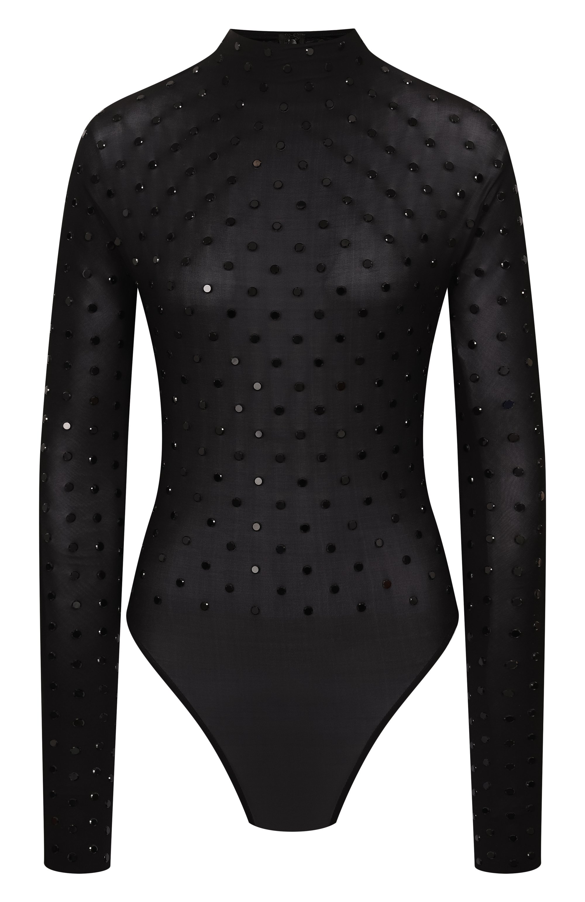 Боди из вискозы с от�делкой стразами ALAIA, арт. AA9B0212X063A, фото 1
