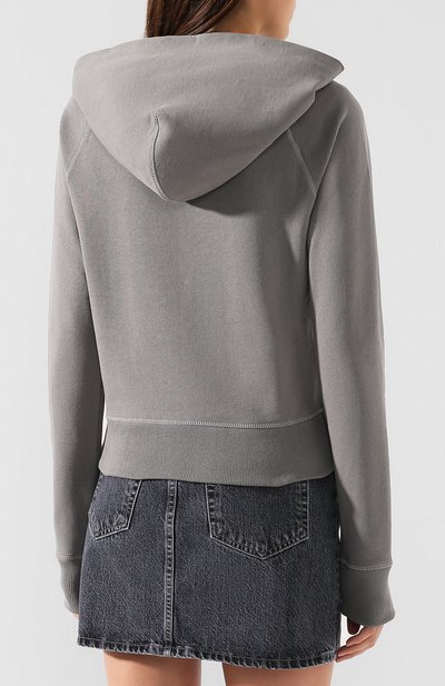 Хлопковое худи HELMUT LANG серого цвета по цене 37750 руб., арт. J07DW503, фото 4 Хлопковое худи HELMUT LANG, арт. J07DW503, фото 4