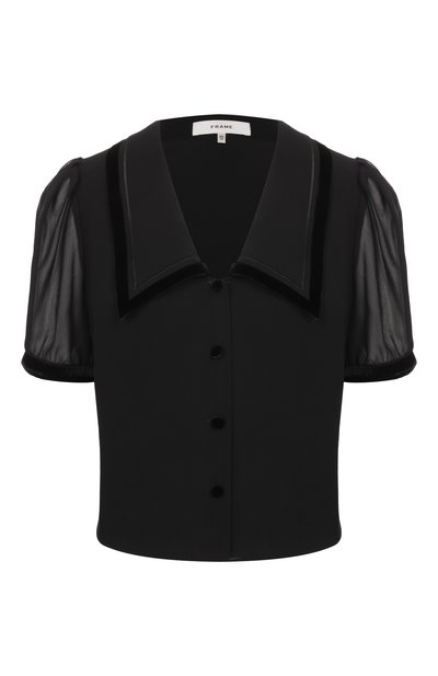 Женская шелковая блузка FRAME DENIM, арт. WP26WBL002/THE VELVET TRIM SAIL0R BL0USE