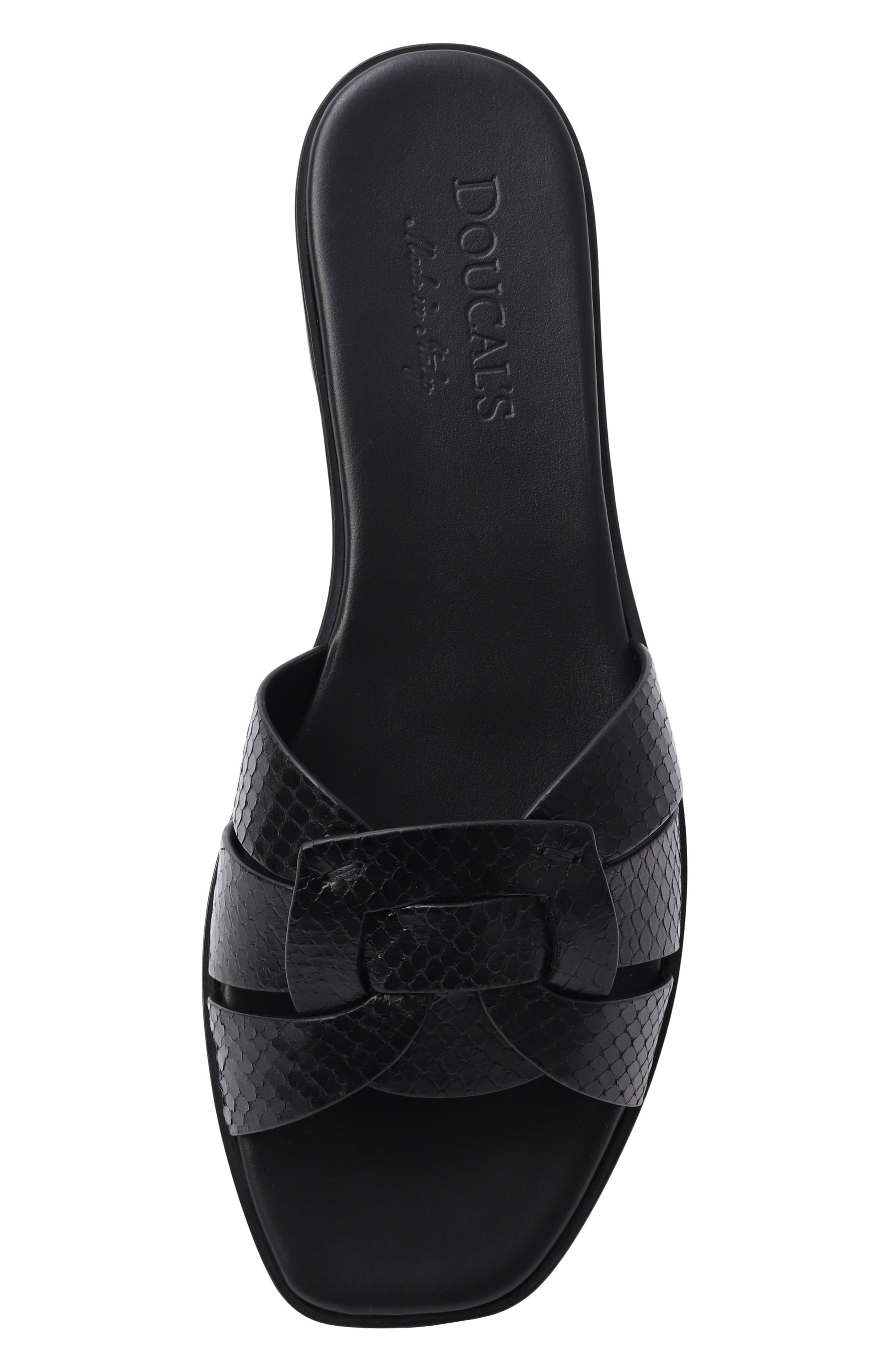 Кожаные шлепанцы DOUCAL'S черного цвета по цене 53150 руб., арт. DD8696DEGNUF277N, фото 6 Кожаные шлепанцы DOUCAL'S, арт. DD8696DEGNUF277N, фото 6