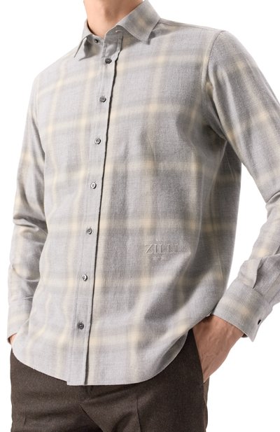 Хлопковая рубашка ZILLI, арт. SP0R01M012360080Q, фото 5