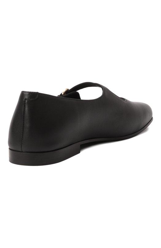 Кожаные балетки Mary Jane Co 0421NAP-BLA Чёрный  0421NAP-BLA Фото 5