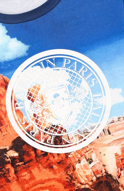 Хлопковая футболка BALMAIN разноцветного цвета по цене 29950 руб., арт. 6M8101/MX500/12-16, фото 3 Хлопковая футболка BALMAIN, арт. 6M8101/MX500/12-16, фото 3