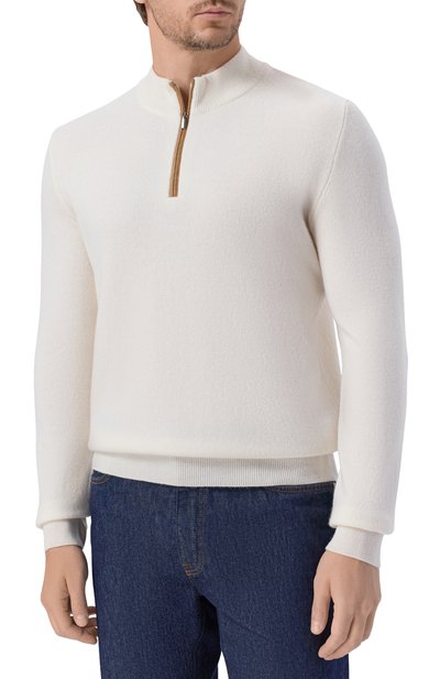 Кашемировый джемпер ZILLI кремового цвета по цене 128500 руб., арт. KZMN01M0320VNX200, фото 3 Кашемировый джемпер ZILLI, арт. KZMN01M0320VNX200, фото 3