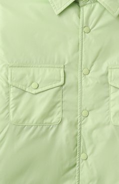 Детская утепленная куртка-рубашка ASPESI салатового цвета, арт. S25001GMNN100/14A-16A | Фото 3 (Материал подклада: Синтетический материал; Рукава: Длинные; Кросс-КТ: Демисезон, Утепленные; Материал внешний: Синтетический материал; Ростовка одежда: 13 - 15 лет | 158 см, 16 лет | 164 см)