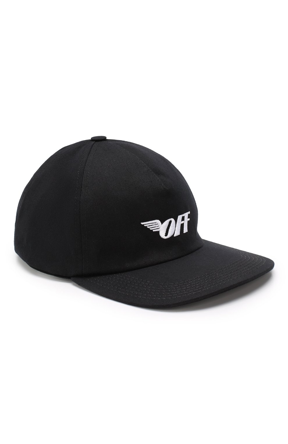 Хлопковая бейсболка OFF-WHITE черно-белого цвета по цене 15200 руб., арт. 0WLB008R196240711001, фото 1 Хлопковая бейсболка OFF-WHITE, арт. 0WLB008R196240711001, фото 1