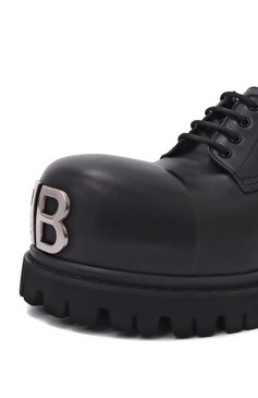 Мужские кожаные дерби stomper BALENCIAGA черного цвета, арт. 807326/WCDA0 | Фото 7 (Нос: Не проставлено; Материал внутренний: Натуральная кожа; Материал сплава: Проставлено; Материал внешний: Натуральная кожа; Стили: Классический)