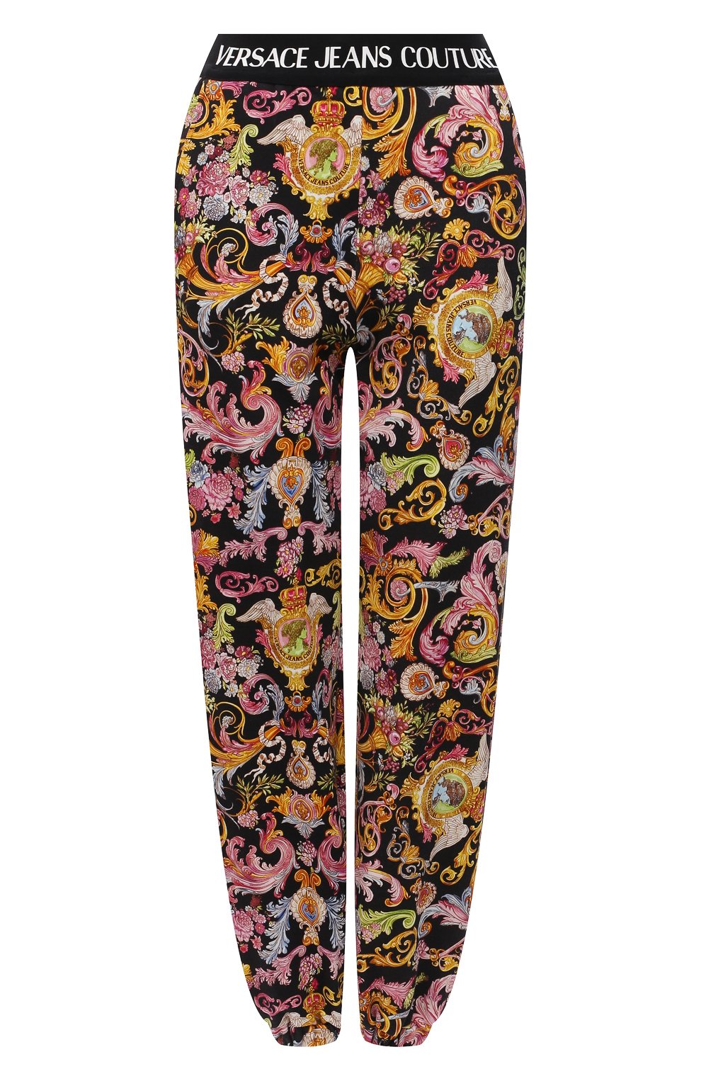 Хлопковые джоггеры VERSACE JEANS COUTURE черного цвета по цене 35300 руб., арт. A1HWA106-WDP320/S0153, фото 1 Хлопковые джоггеры VERSACE JEANS COUTURE, арт. A1HWA106-WDP320/S0153, фото 1