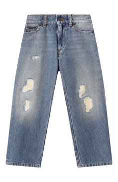 Детские джинсы DOLCE & GABBANA голубого цвета, арт. L42F44/LDD10/2-6 | Фото 1 (Нос: Не проставлено; Материал сплава: Проставлено; Детали: Потертости; Материал внешний: Хлопок; Ростовка одежда: 4 года | 104 см, 6 лет | 116 см, 5 лет | 110 см, 2 года | 92 см, 3 года | 98 см)