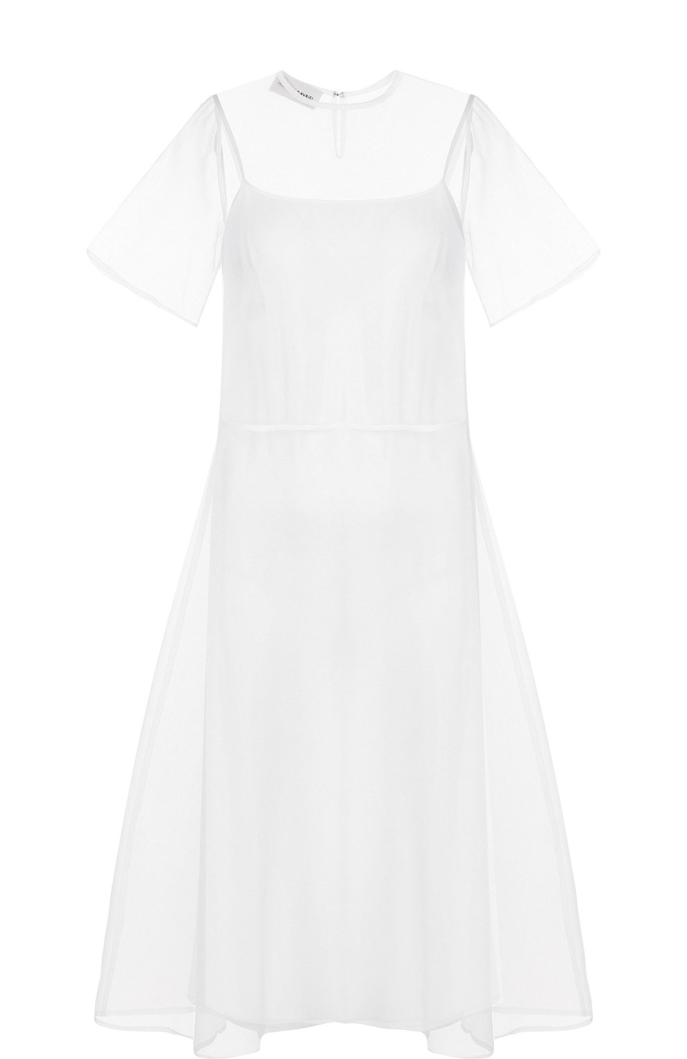 Шелковое платье-миди свободного кроя MANSUR GAVRIEL, арт. WWDVD007SI, фото 1