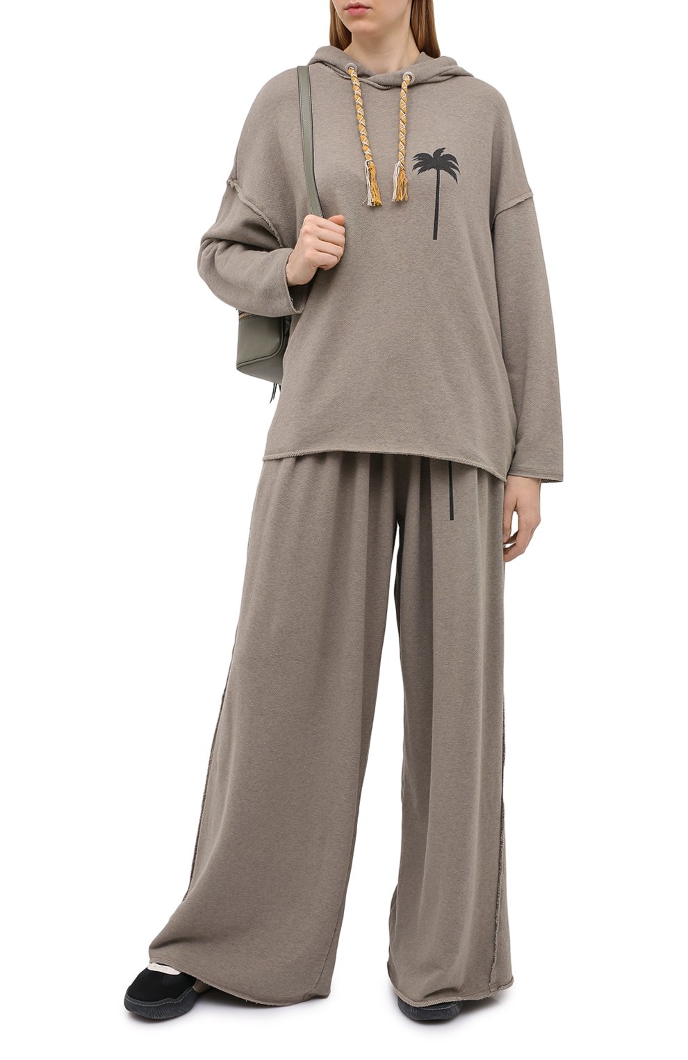 Хлопковое худи PALM ANGELS коричневого цвета по цене 57700 руб., арт. PWBB031F20FLE0016010, фото 2 Хлопковое худи PALM ANGELS, арт. PWBB031F20FLE0016010, фото 2