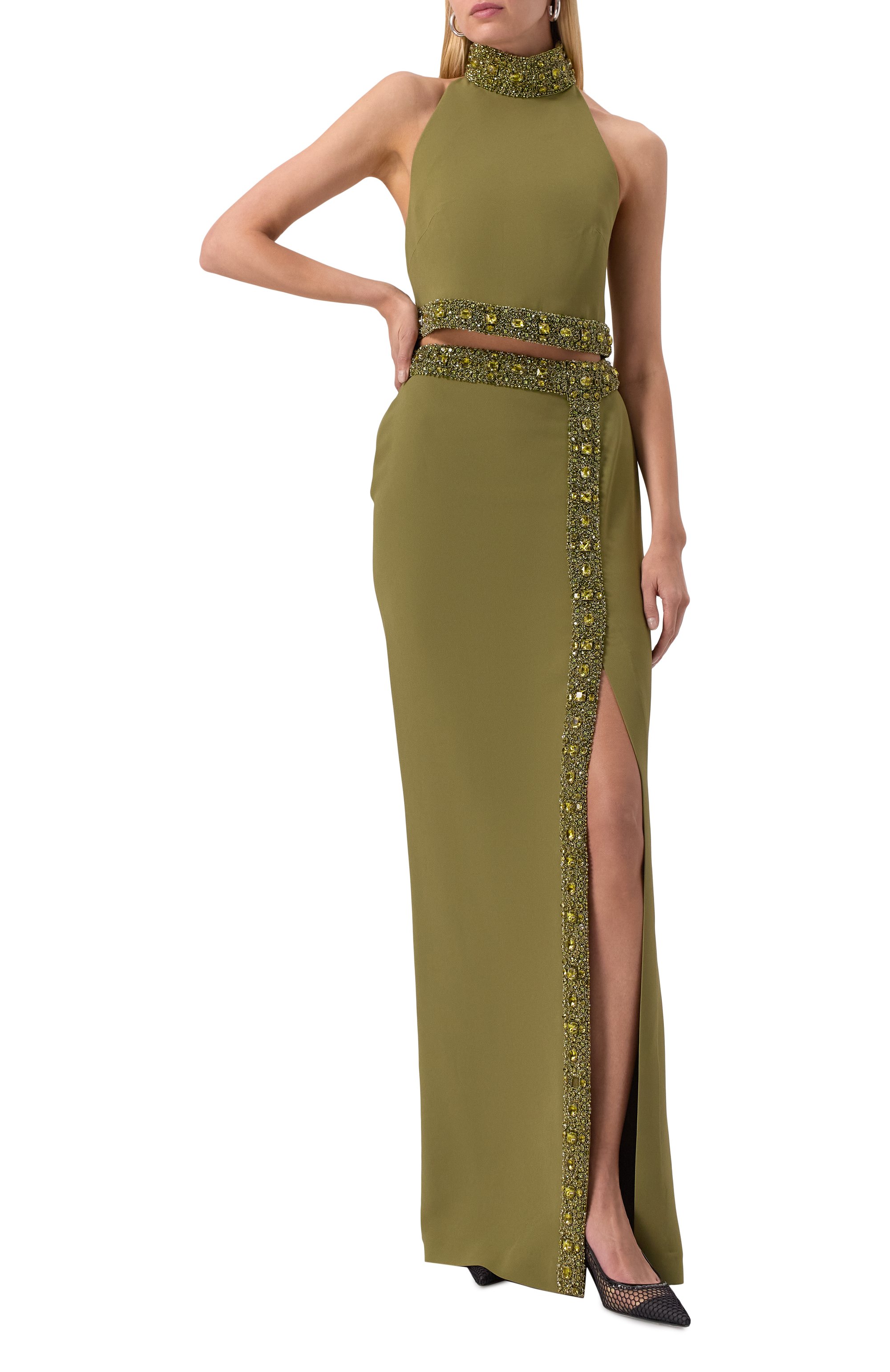 Юбка с отделкой бисером ZUHAIR MURAD, арт. RSK25052/CRCA016, фото 2