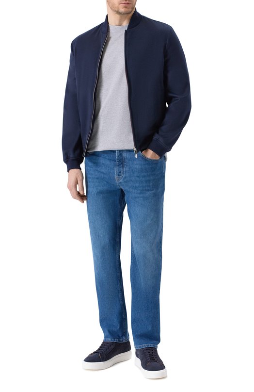 Хлопковая футболка Brunello Cucinelli M0B138440 Серый  M0B138440 Фото 2