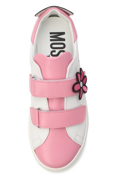 Кожаные кеды MOSCHINO, арт. 83070/VAR1_002, фото 4
