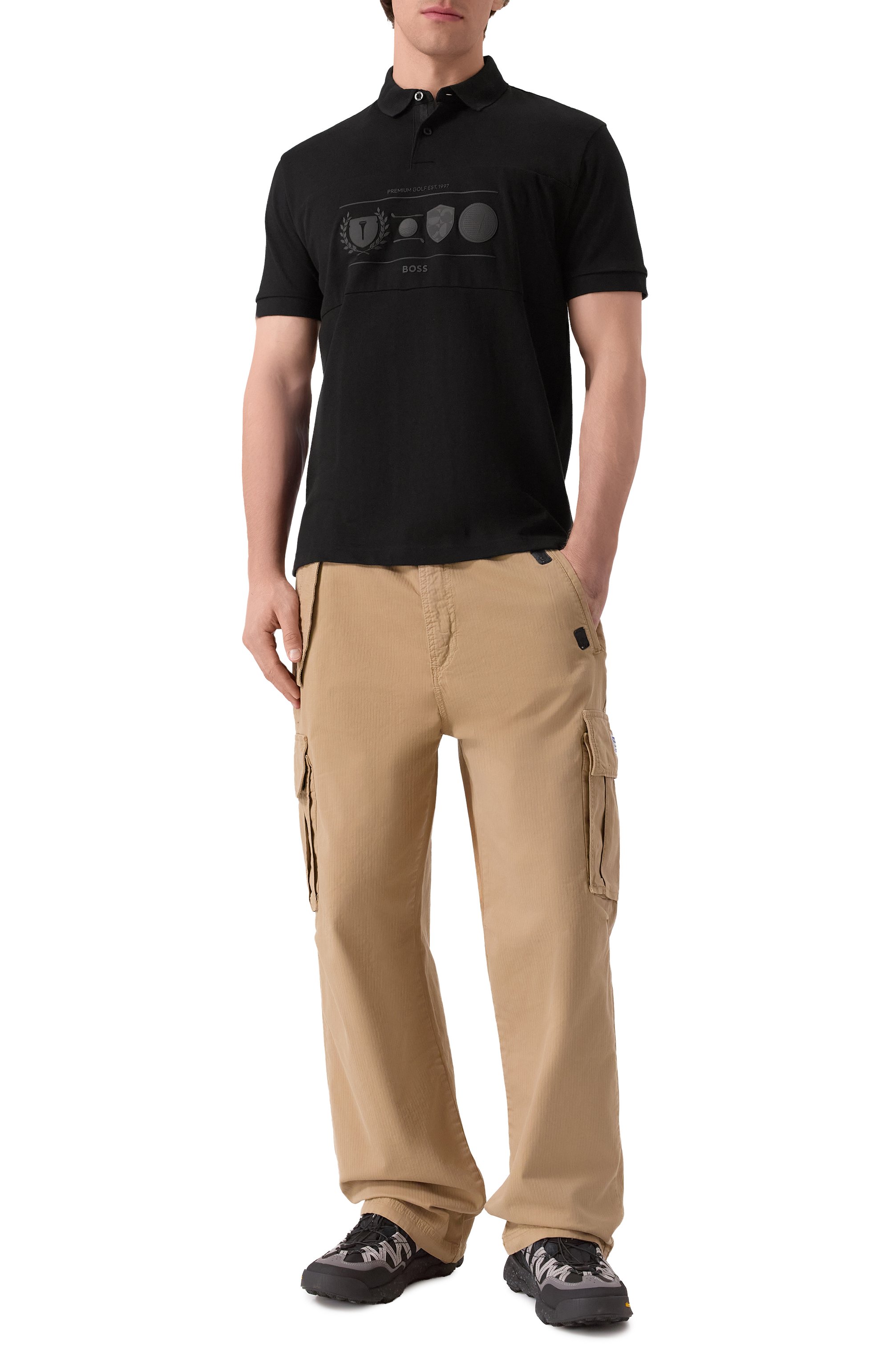 Хлопковое поло BOSS GREEN, арт. 50538111, фото 2