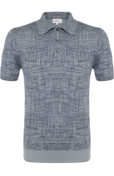 Поло с короткими рукавами из смеси шелка и хлопка BRIONI, арт. UMR40L/P7K22, фото 1