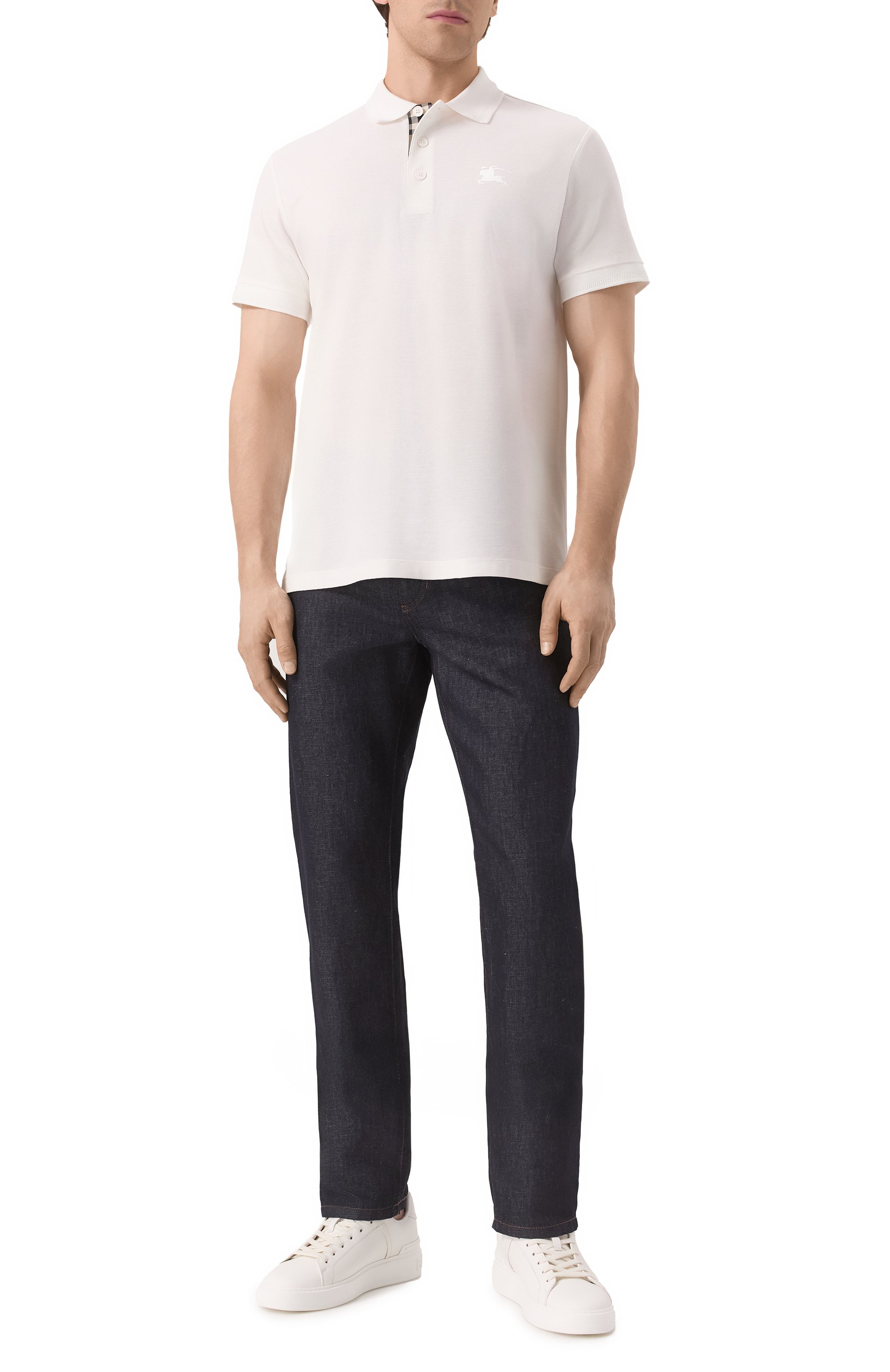 Хлопковое поло BURBERRY, арт. 8099166, фото 2