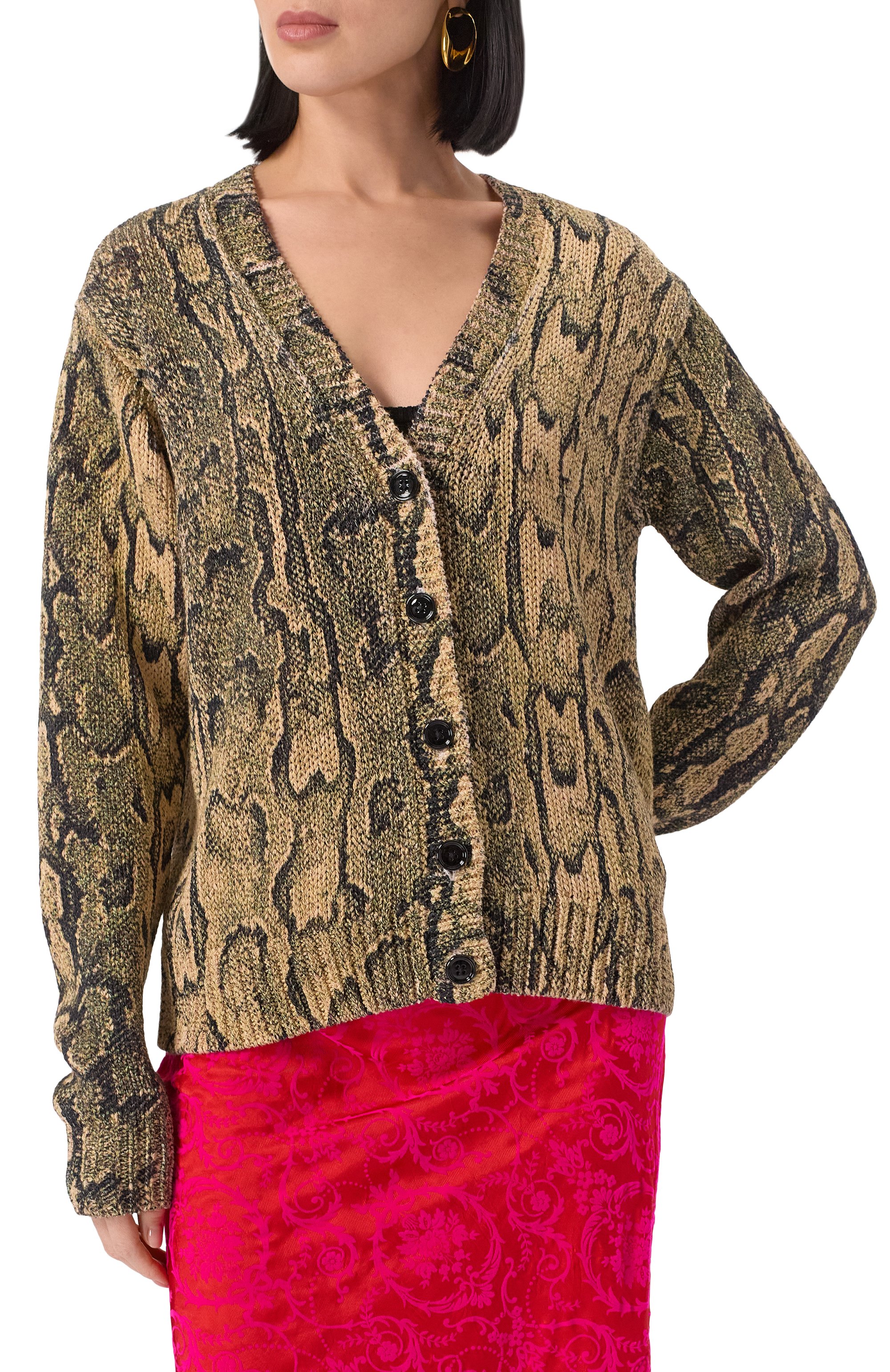 Кардиг�ан из вискозы и хлопка DRIES VAN NOTEN, арт. 251-011225-1714, фото 3