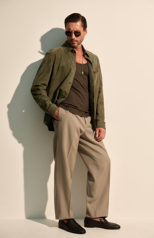Шерстяные брюки Jil Sander J23KA0003/J40002 Зелёный  J23KA0003/J40002 Фото 7