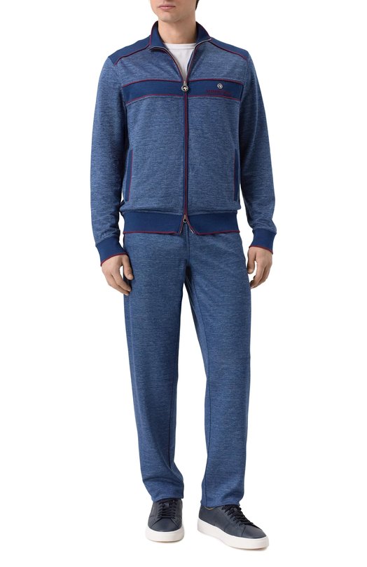 Толстовка из шелка и льна Stefano Ricci K919052R31/T26103_001 Синий  K919052R31/T26103_001 Фото 2