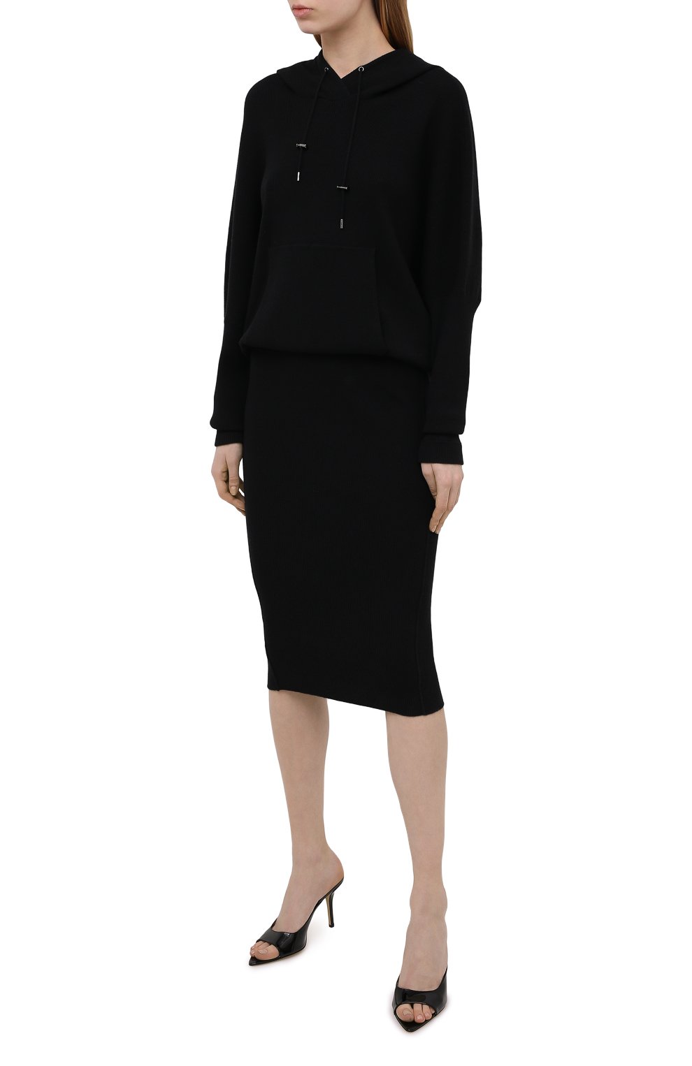 Кашемировое платье TOM FORD черного цвета по цене 252500 руб., арт. ACK182-YAX179, фото 3 Кашемировое платье TOM FORD, арт. ACK182-YAX179, фото 3