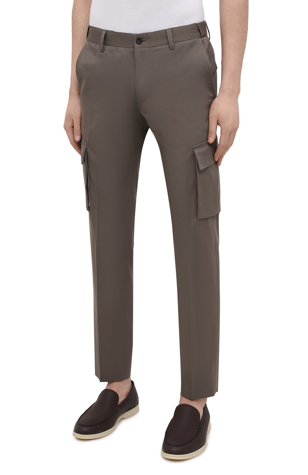 Брюки-карго из хлопка и кашемира CORNELIANI, арт. 874L02-1114105/00, фото 3