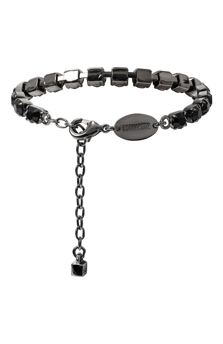 Женский браслет DSQUARED2 черного цвета, арт. ARM0190 59400001 | Фото 3 (Региональные ограничения белый список (Axapta Mercury): Не проставлено; Нос: Не проставлено; Материал: Стекло, Металл)