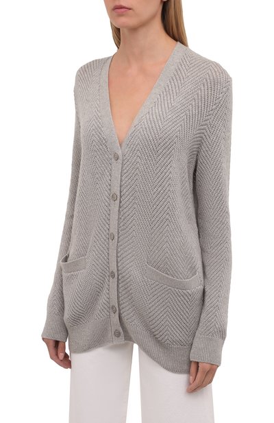 Кардиган из кашемира и вискозы RALPH LAUREN серого цвета по цене 158000 руб., арт. 290817716, фото 3 Кардиган из кашемира и вискозы RALPH LAUREN, арт. 290817716, фото 3